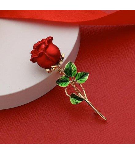XSB116 - Golden Rose Saree Brooch